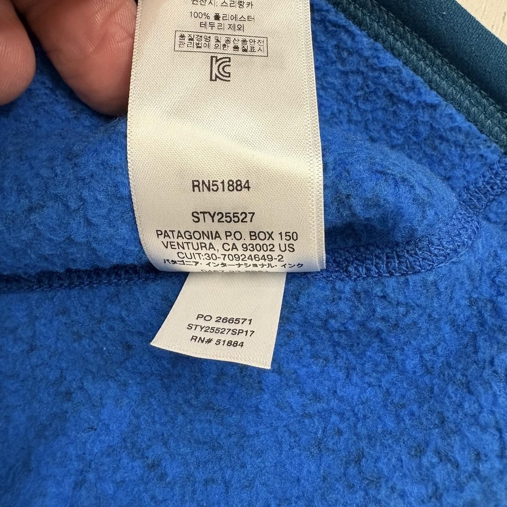 Patagonia Better Sweater Jacket Mens XL Blue Full Zip Fleece Outdoor Hiking - Picture 8 of 9